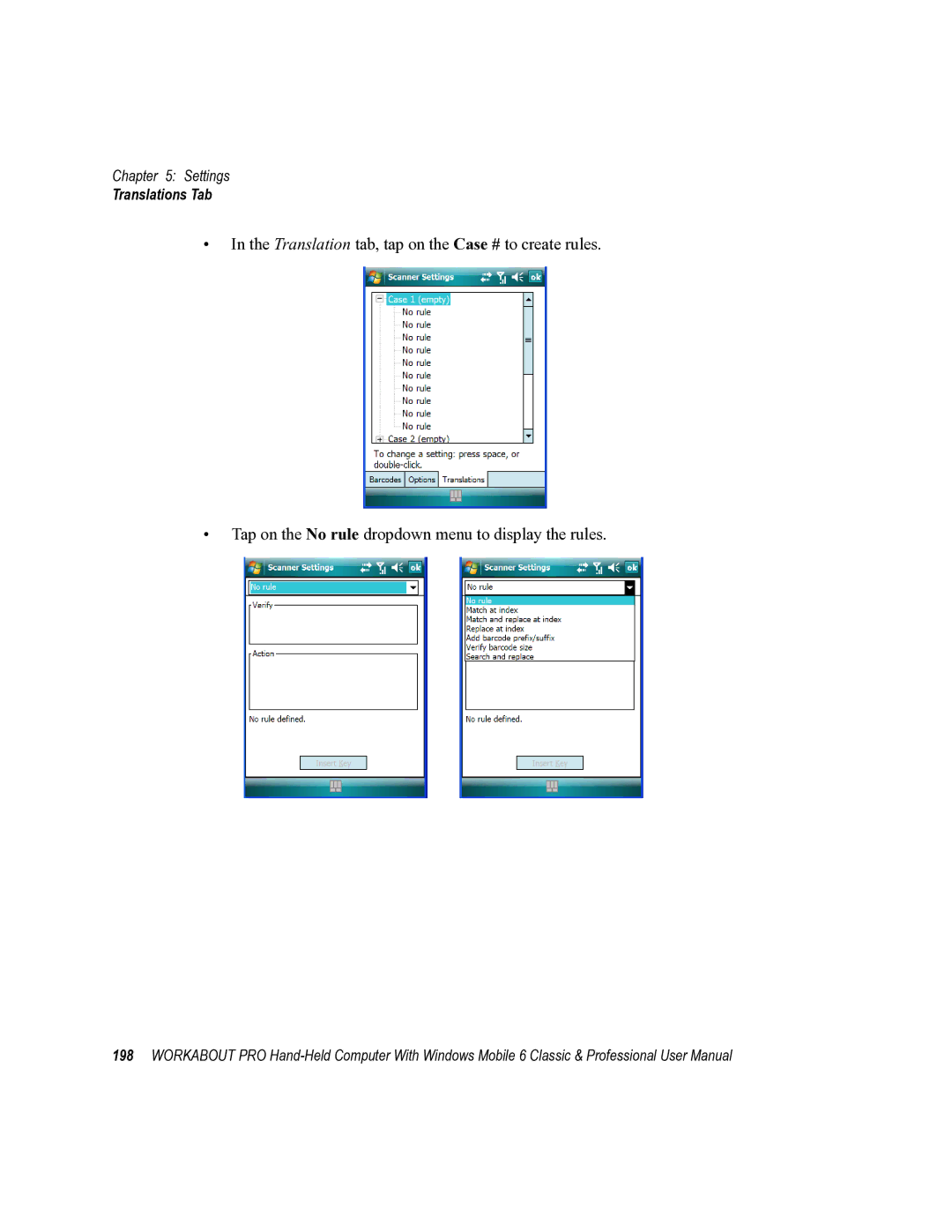 Psion Teklogix ISO 9001 user manual Translations Tab 