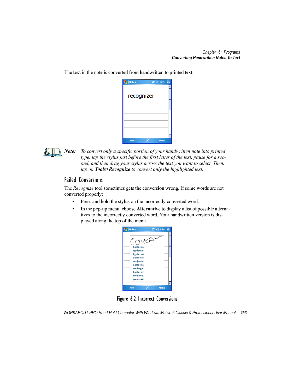 Psion Teklogix ISO 9001 user manual Failed Conversions, Incorrect Conversions 