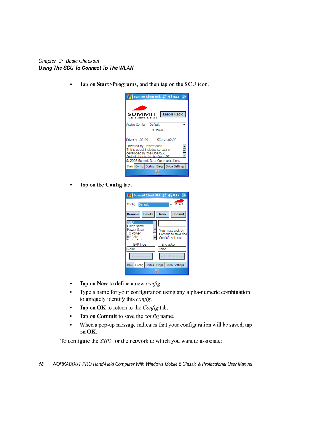 Psion Teklogix ISO 9001 user manual Using The SCU To Connect To The Wlan 