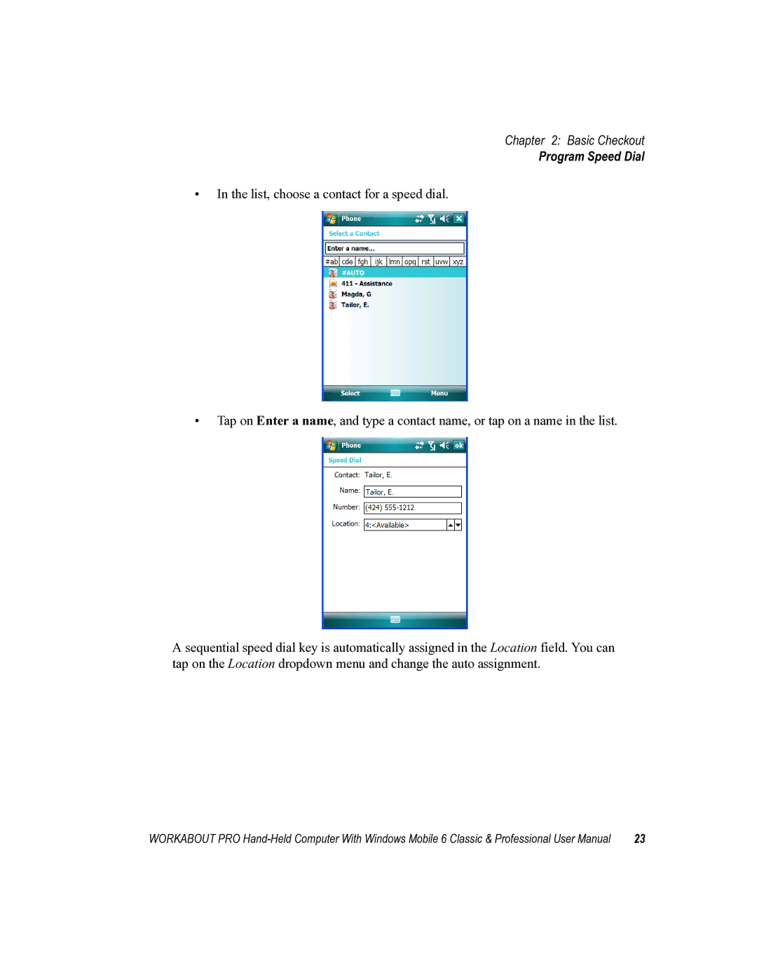 Psion Teklogix ISO 9001 user manual Program Speed Dial 