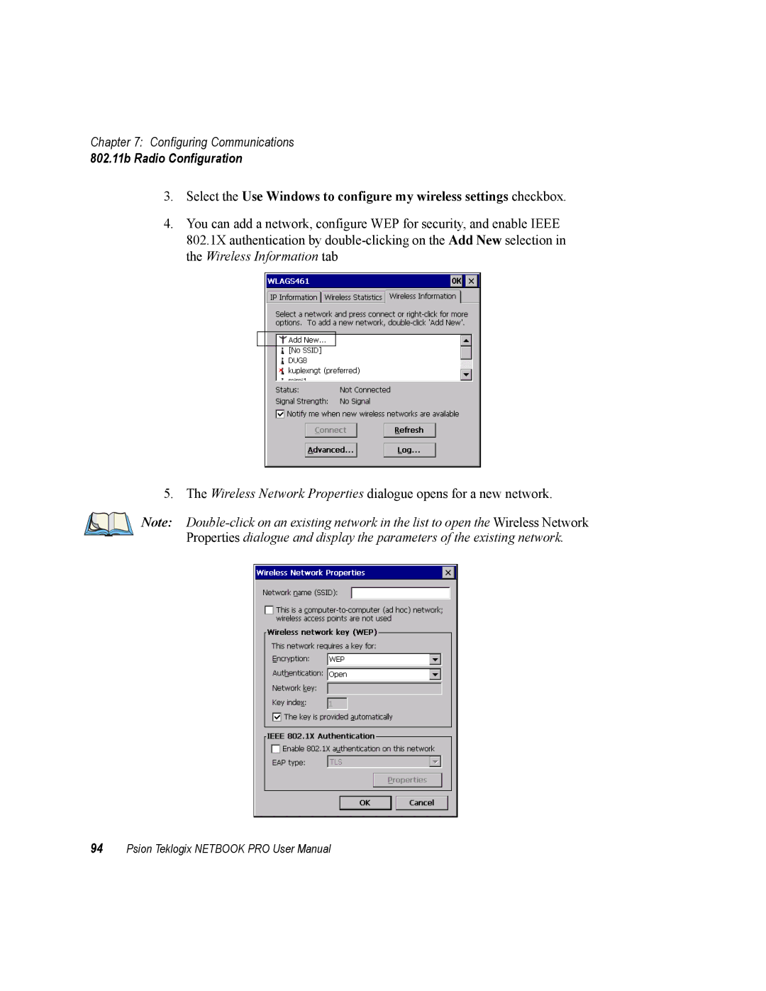 Psion Teklogix none user manual 802.11b Radio Configuration 