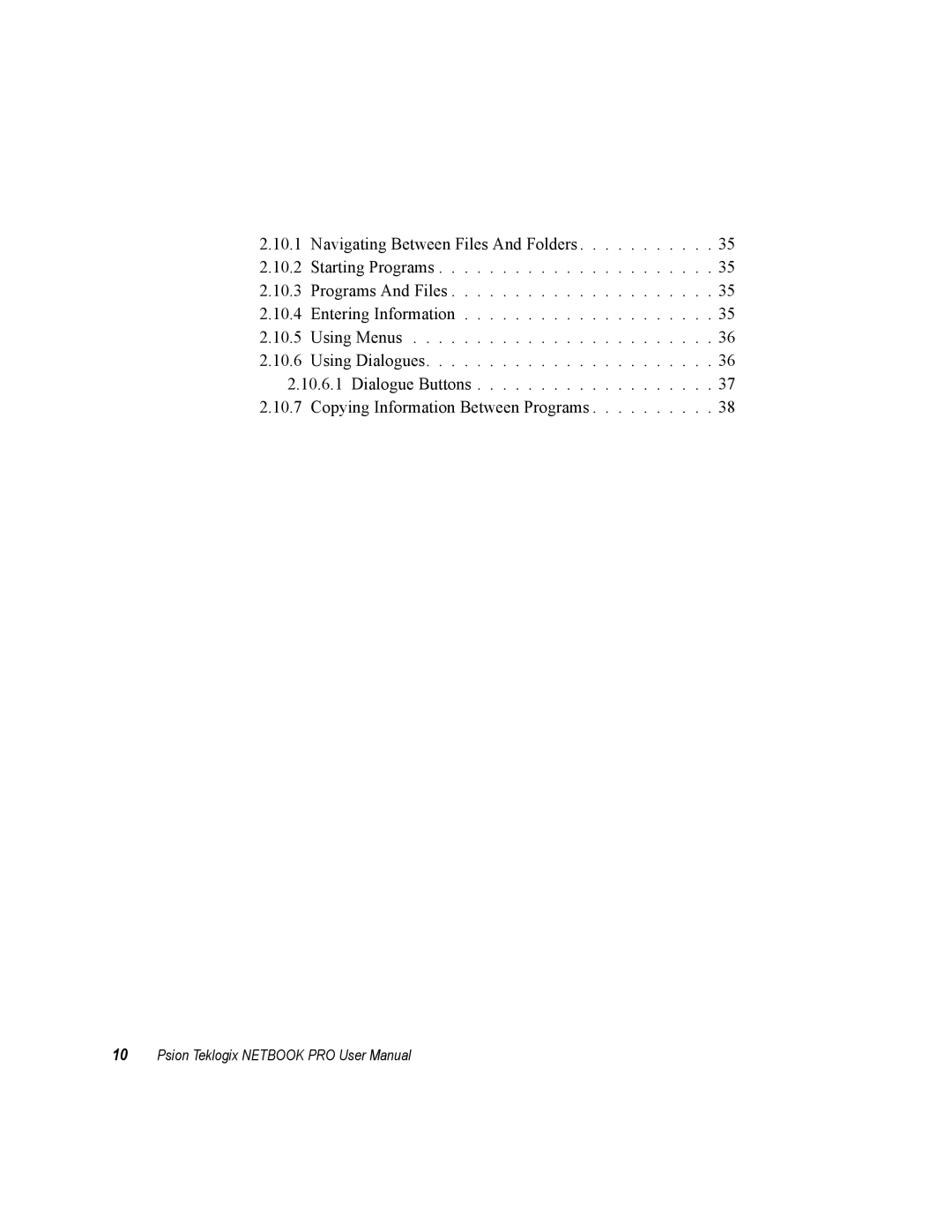 Psion Teklogix none user manual 