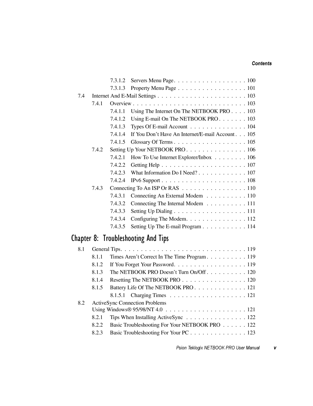 Psion Teklogix none user manual Troubleshooting And Tips 