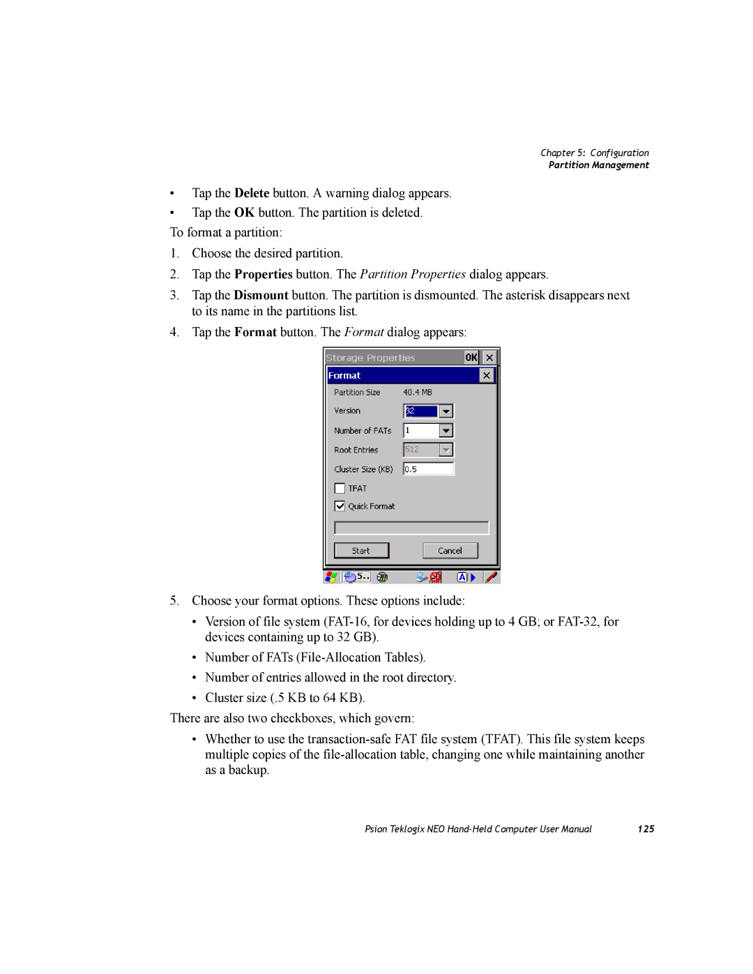 Psion Teklogix PX750 manual 125 