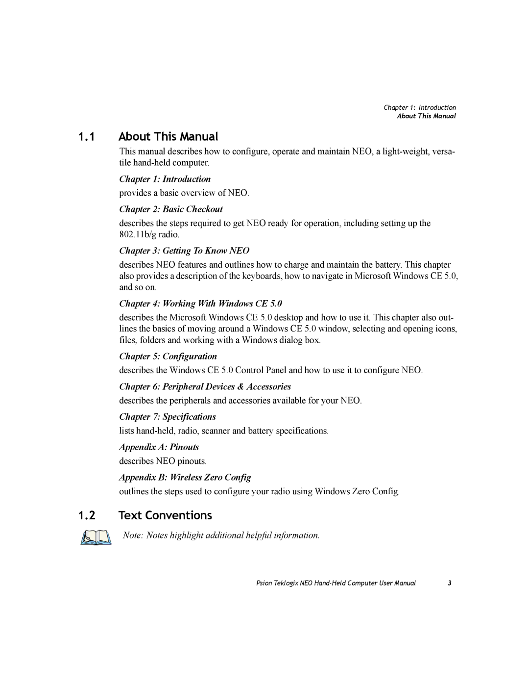 Psion Teklogix PX750 manual About This Manual, Text Conventions 