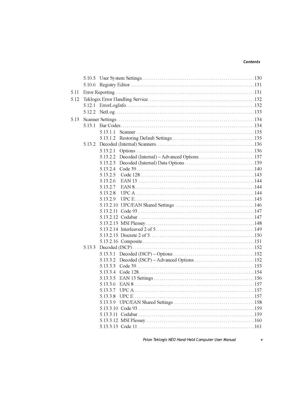 Psion Teklogix PX750 manual Scanner Settings 