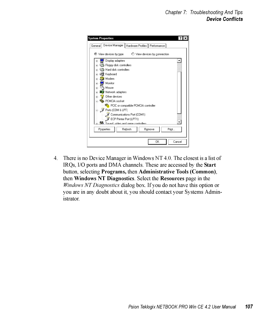 Psion Teklogix Win CE 4.2 user manual 107 