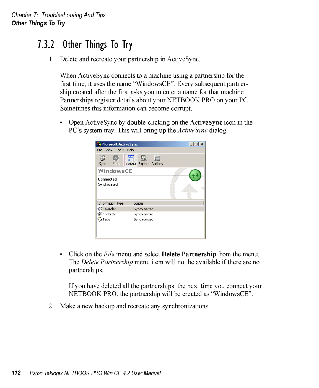 Psion Teklogix Win CE 4.2 user manual Other Things To Try 