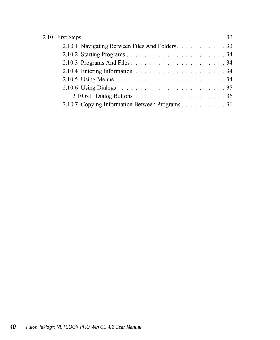 Psion Teklogix Win CE 4.2 user manual 