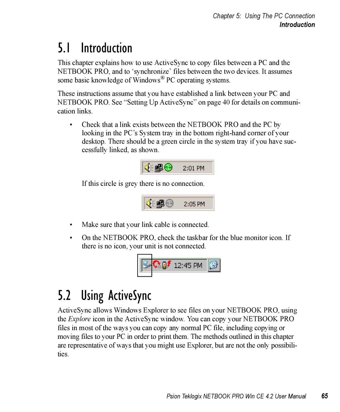 Psion Teklogix Win CE 4.2 user manual Using ActiveSync, Introduction 