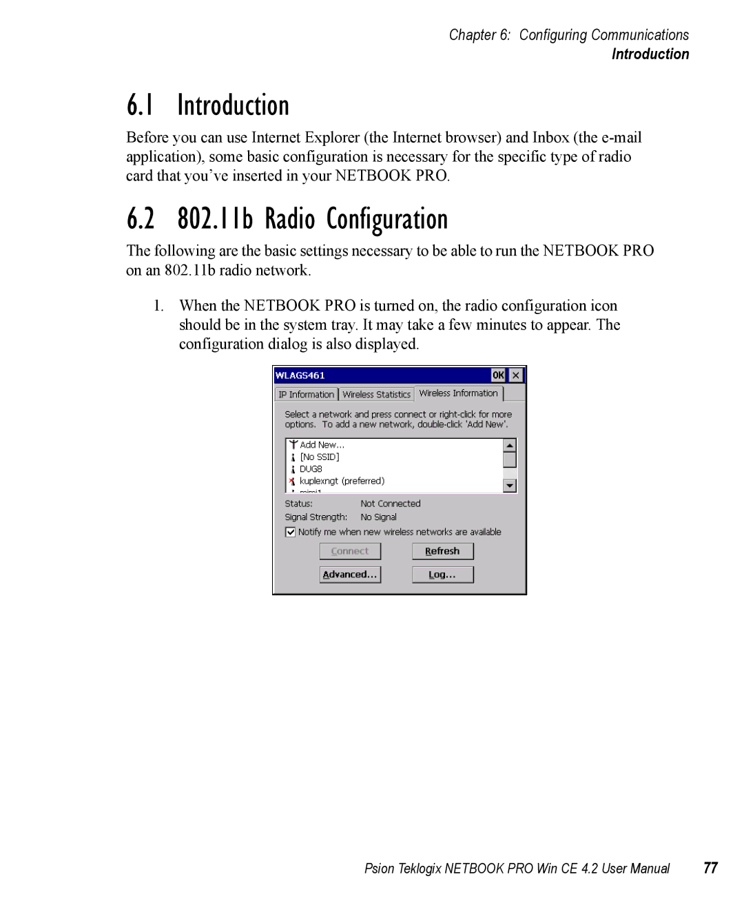 Psion Teklogix Win CE 4.2 user manual 802.11b Radio Configuration, Introduction 