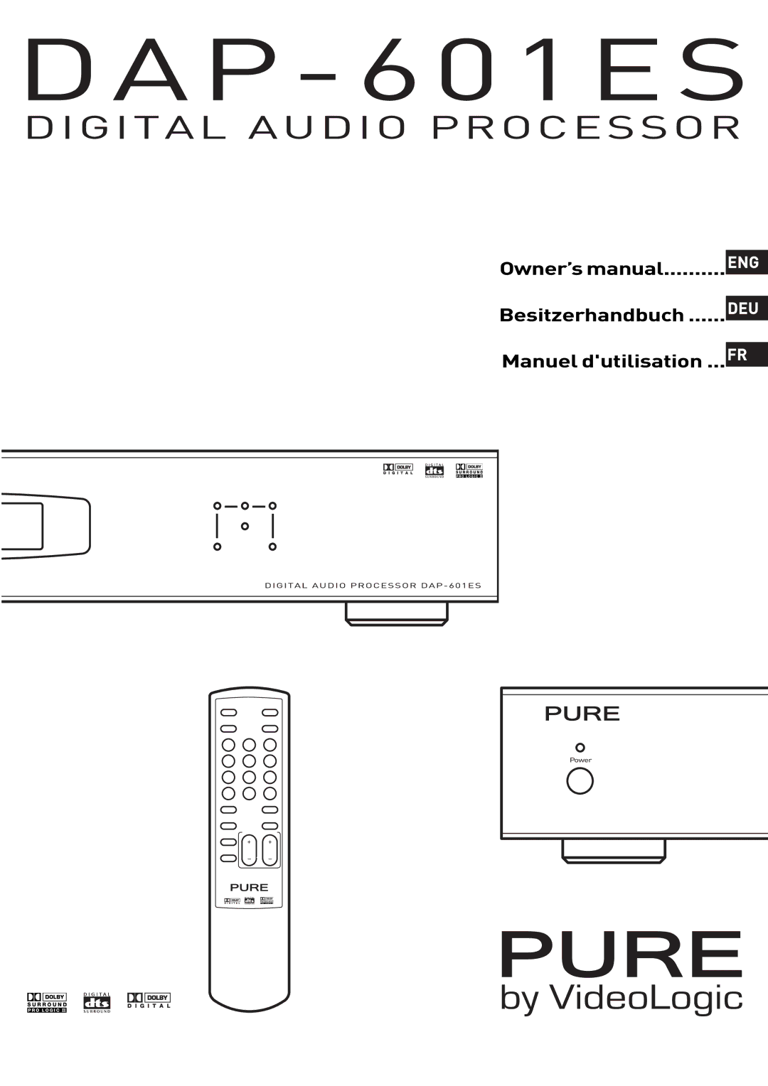 Pure Acoustics DAP-601ES owner manual Besitzerhandbuch Manuel dutilisation 