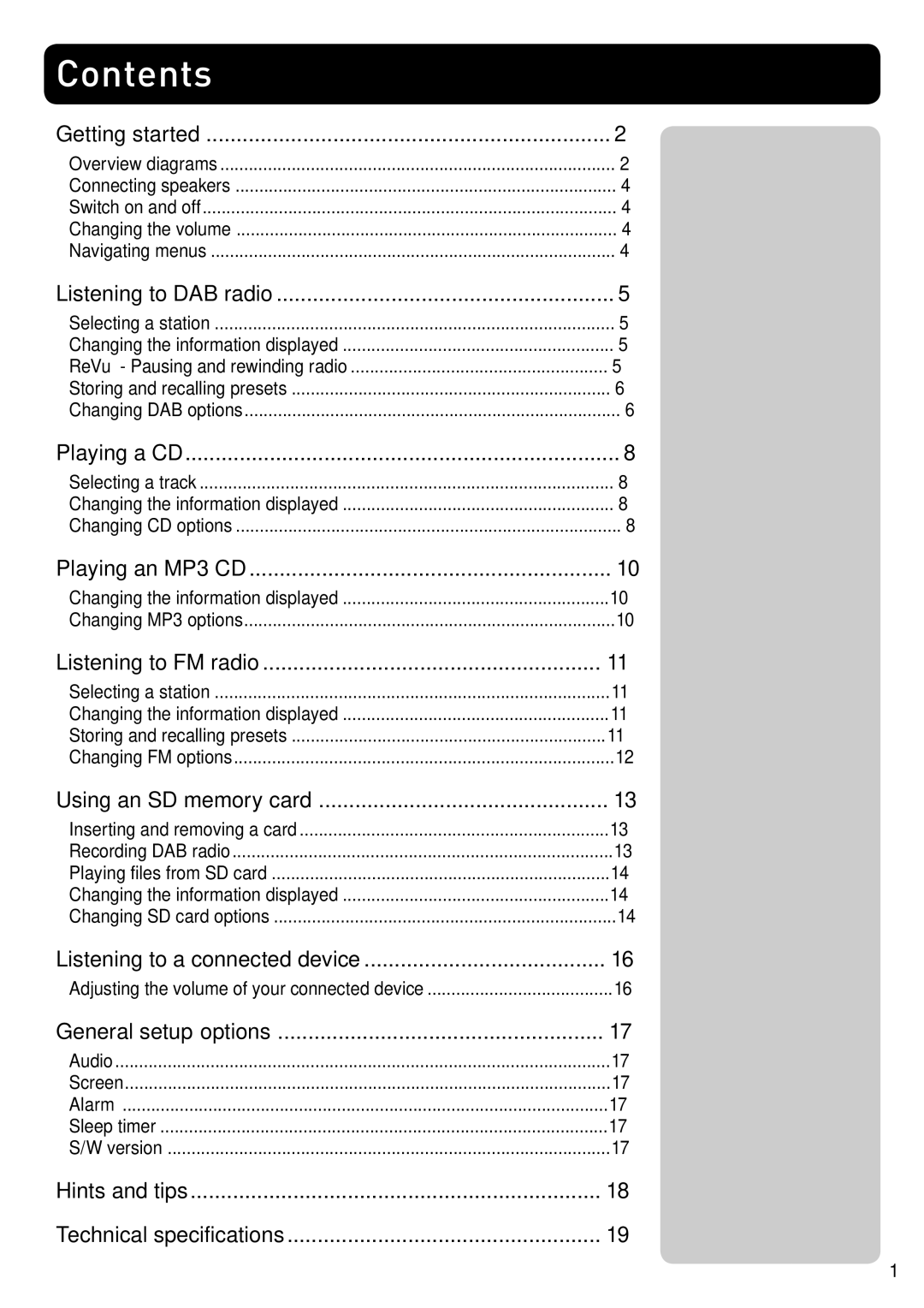 Pure Acoustics DMX-50 owner manual Contents 