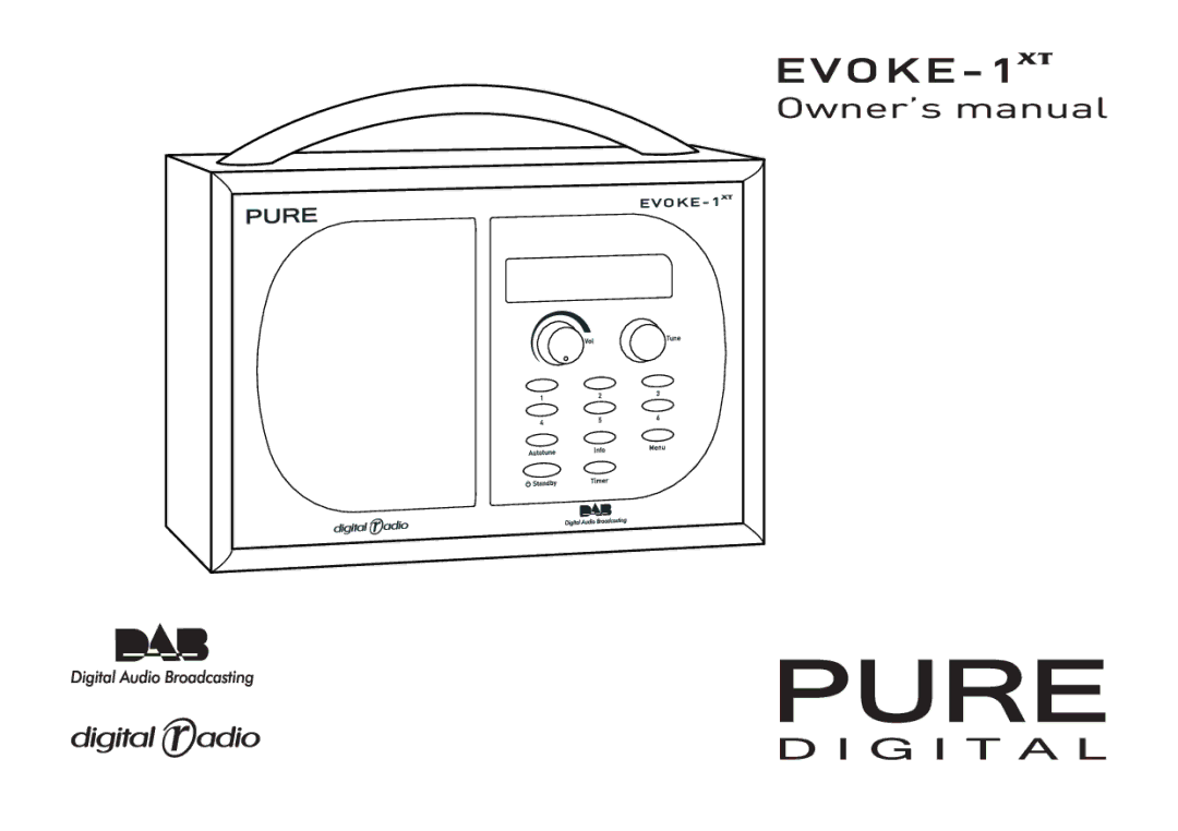 Pure Digital 1XT manual Evoke 