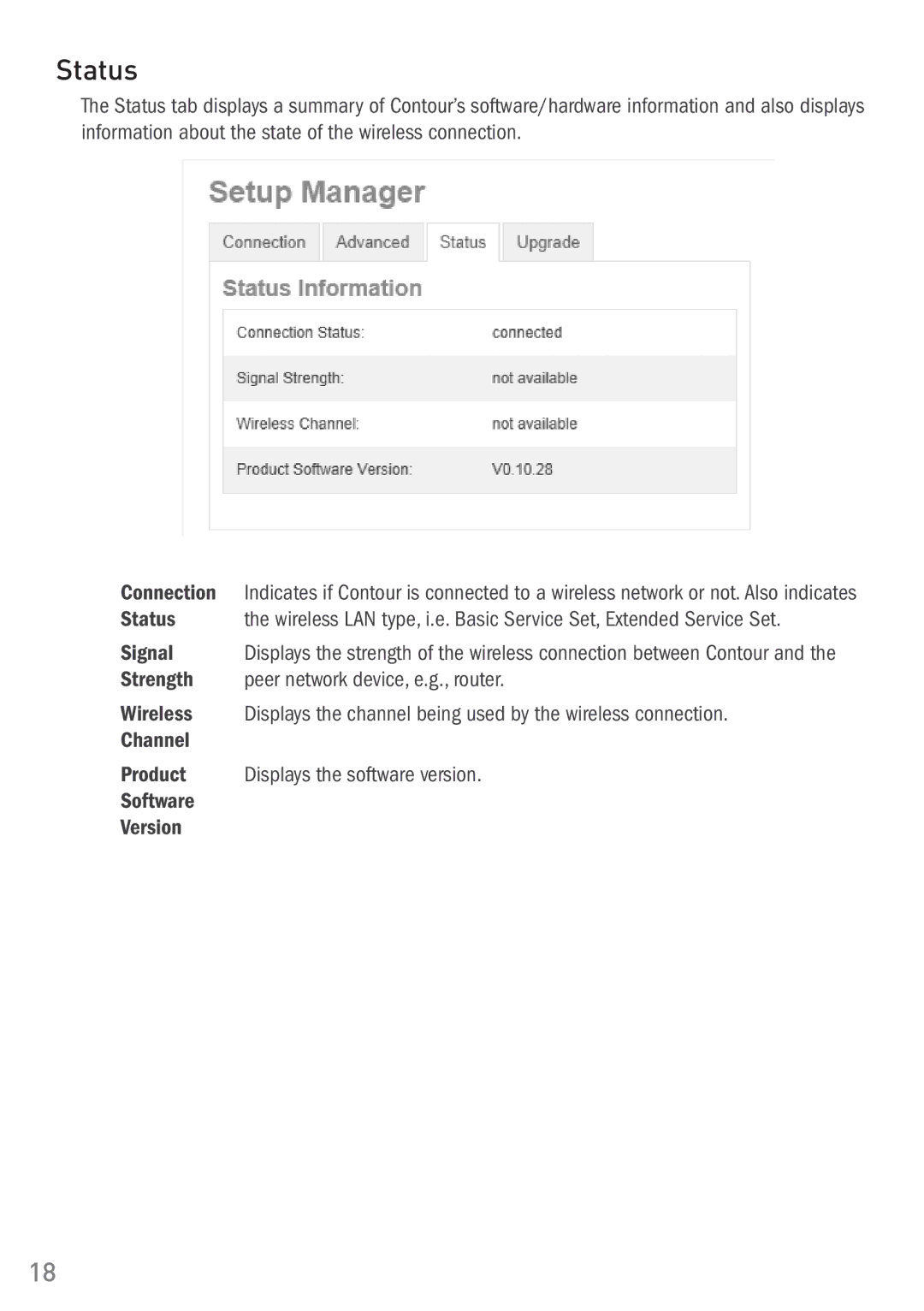 Pure Digital 200i owner manual Status, Signal 