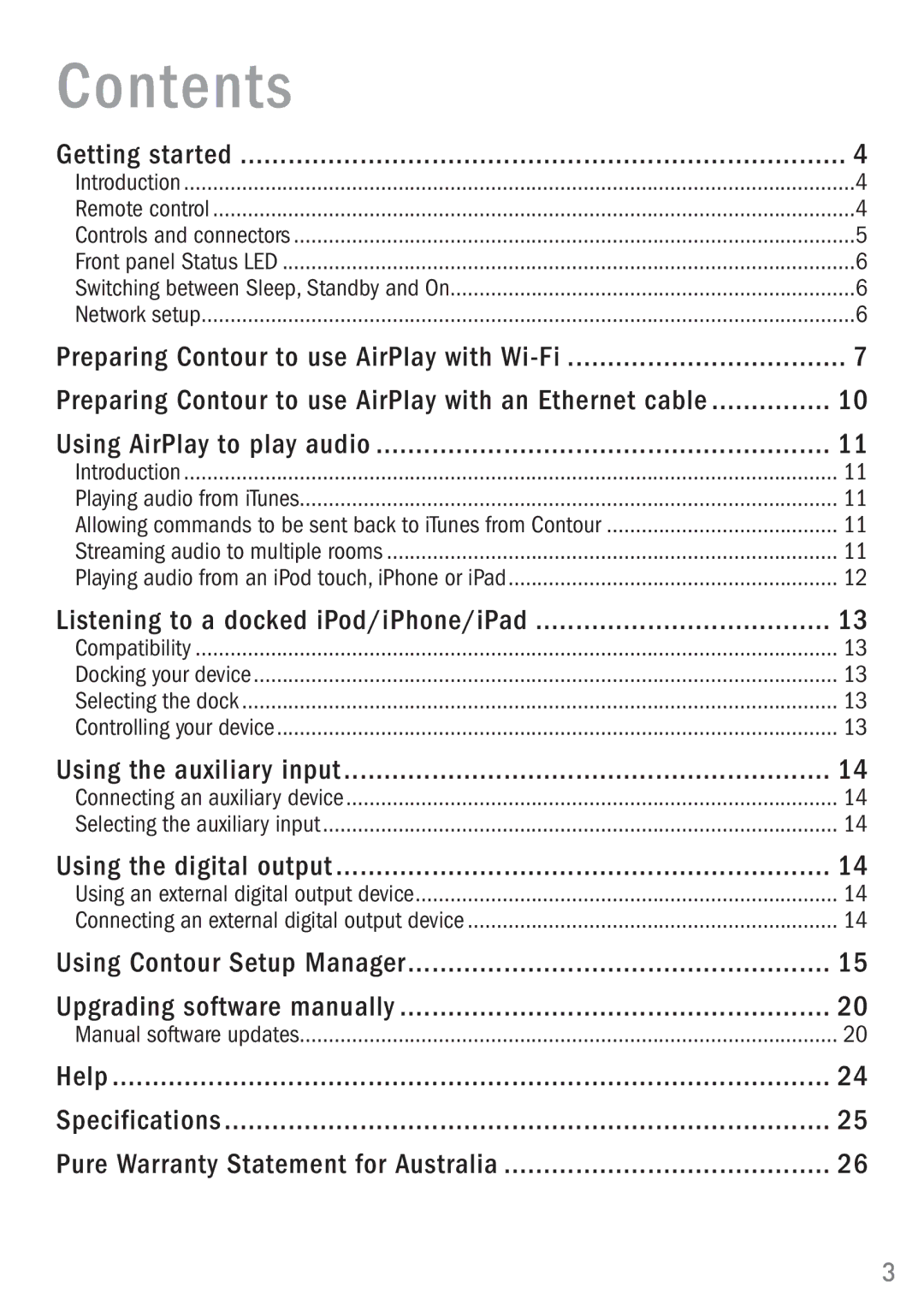 Pure Digital 200i owner manual Contents 