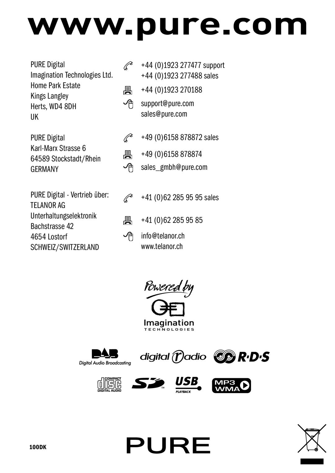 Pure Digital DMX-25 manual Usb 