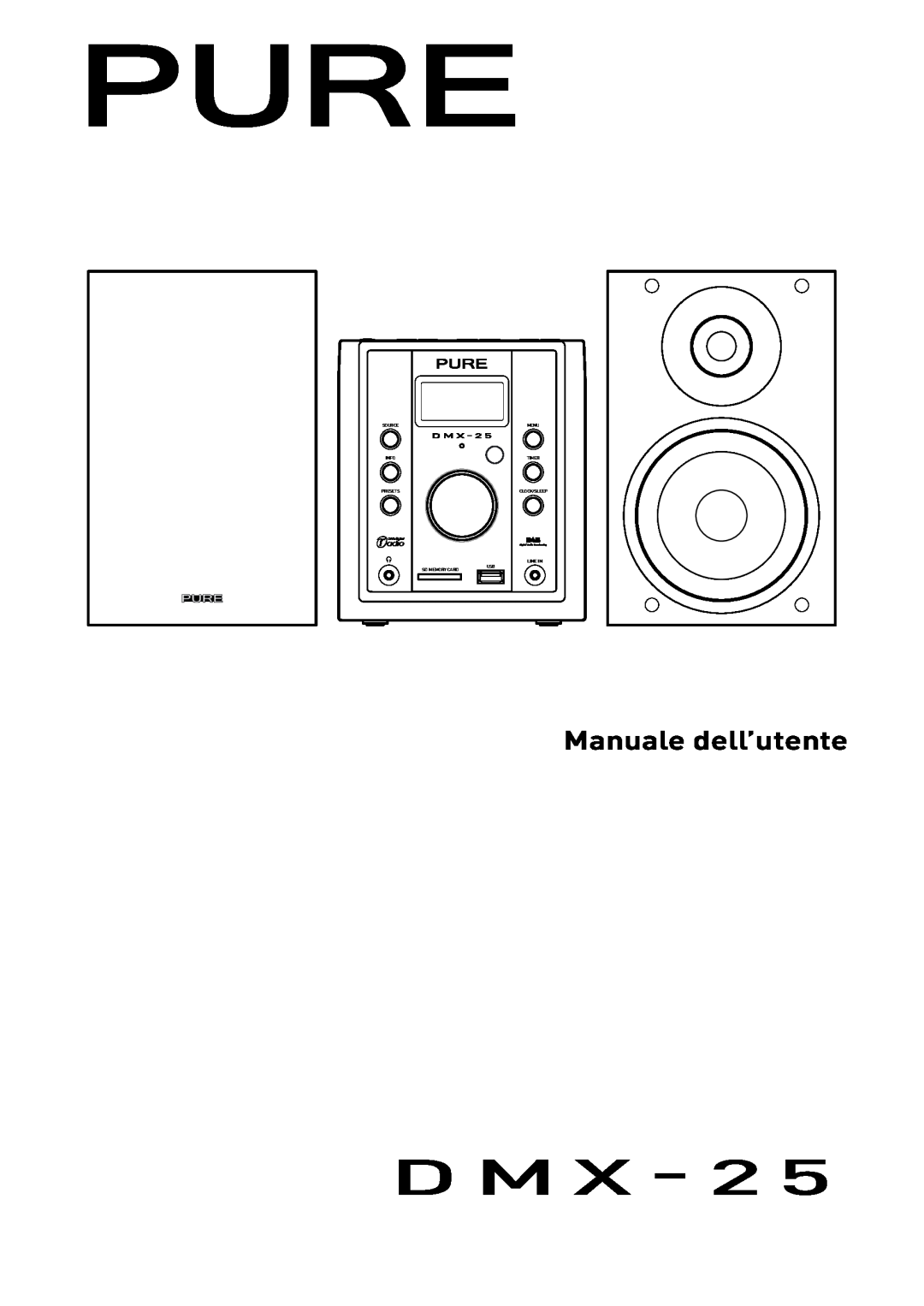 Pure Digital DMX-25 manual Manuale dell’utente, D M, 7= +, 5-6=, 416-16, 5-57 A+, 16.7, +47+3 