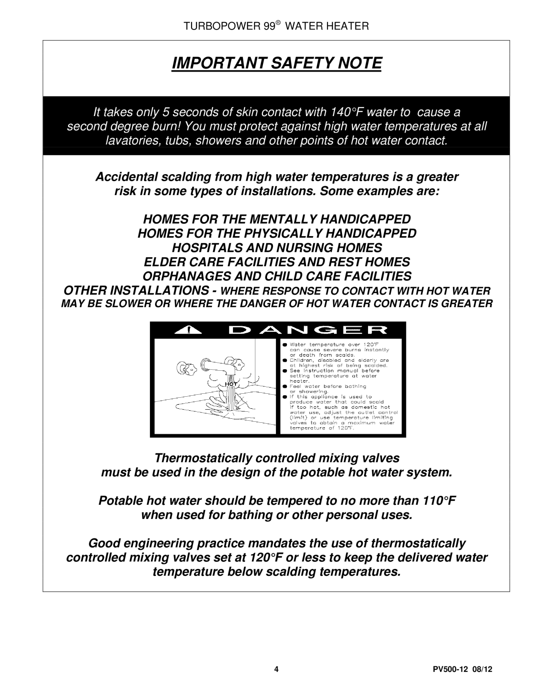 PVI Industries PV500-12 manual Important Safety Note 