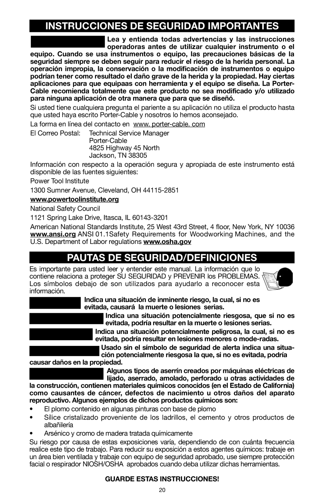 PYLE Audio 324MAG instruction manual Instrucciones DE Seguridad Importantes, Pautas DE SEGURIDAD/DEFINICIONES 