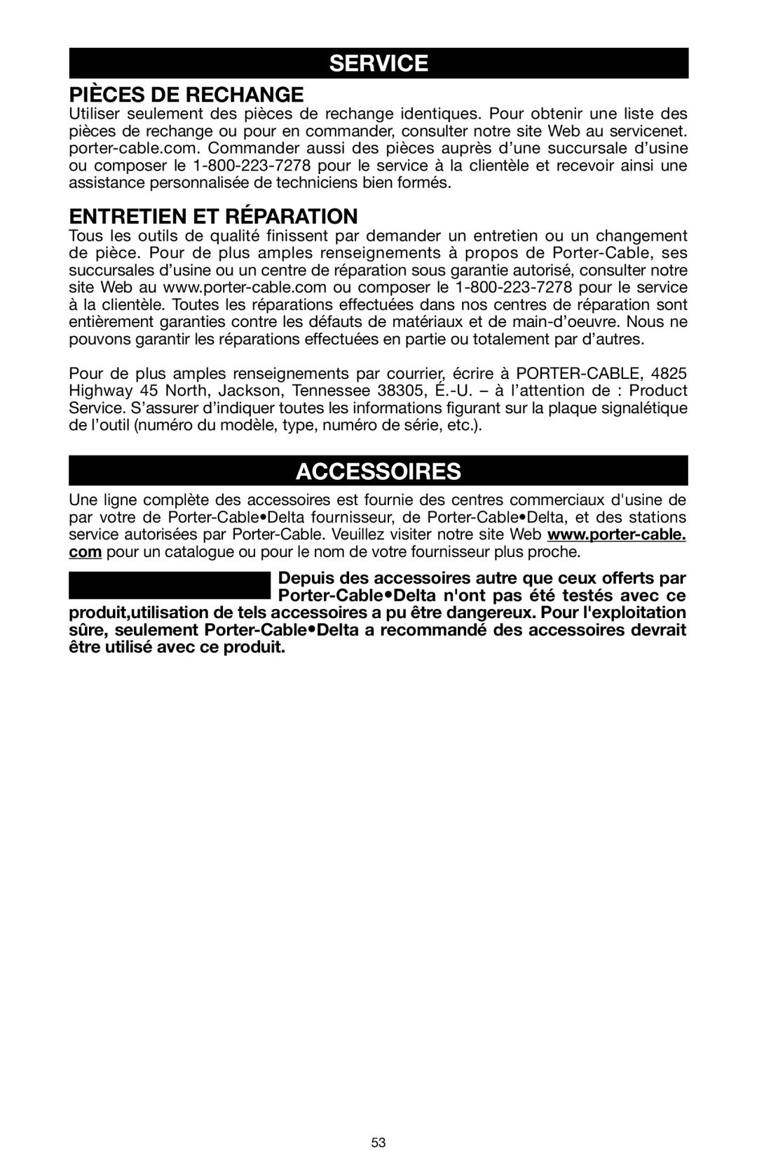 PYLE Audio 324MAG instruction manual Accessoires, Pièces DE Rechange, Entretien ET Réparation 