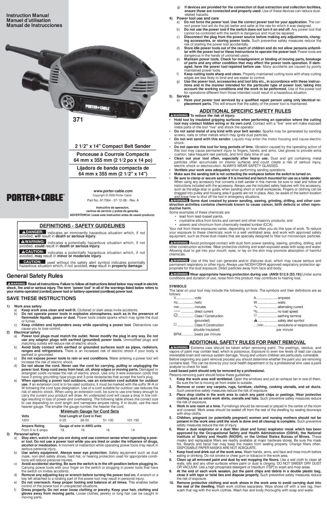 PYLE Audio 371 instruction manual General Safety Rules, Definitions Safety Guidelines, Additional Specific Safety Rules 