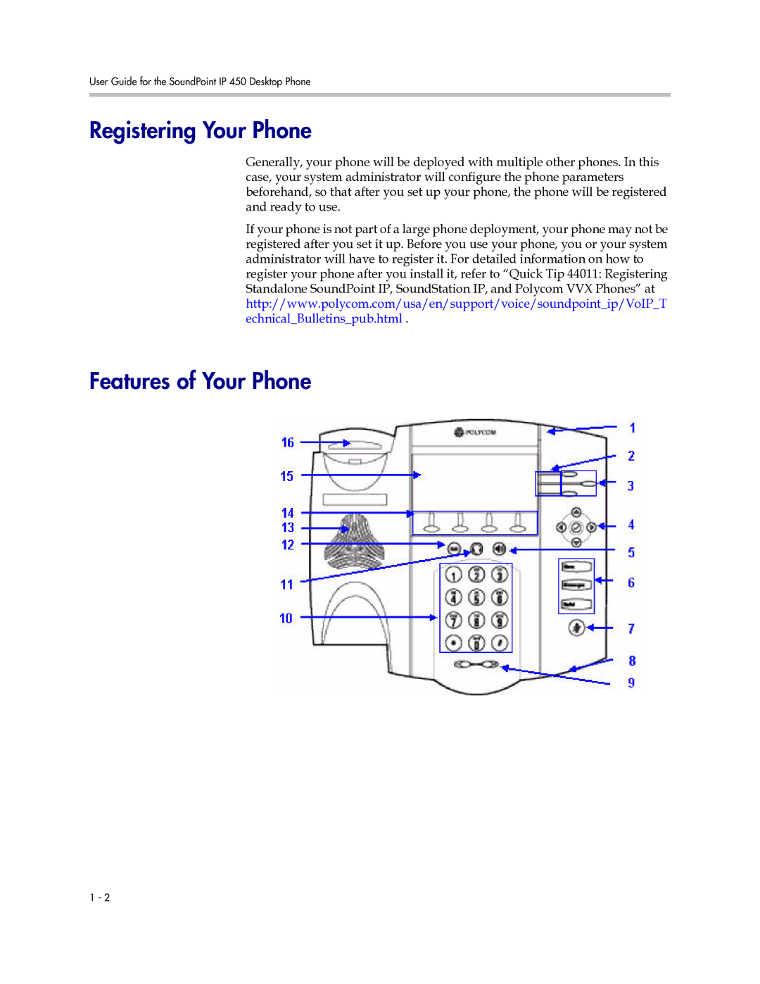 PYLE Audio 450 manual Registering Your Phone, Features of Your Phone 