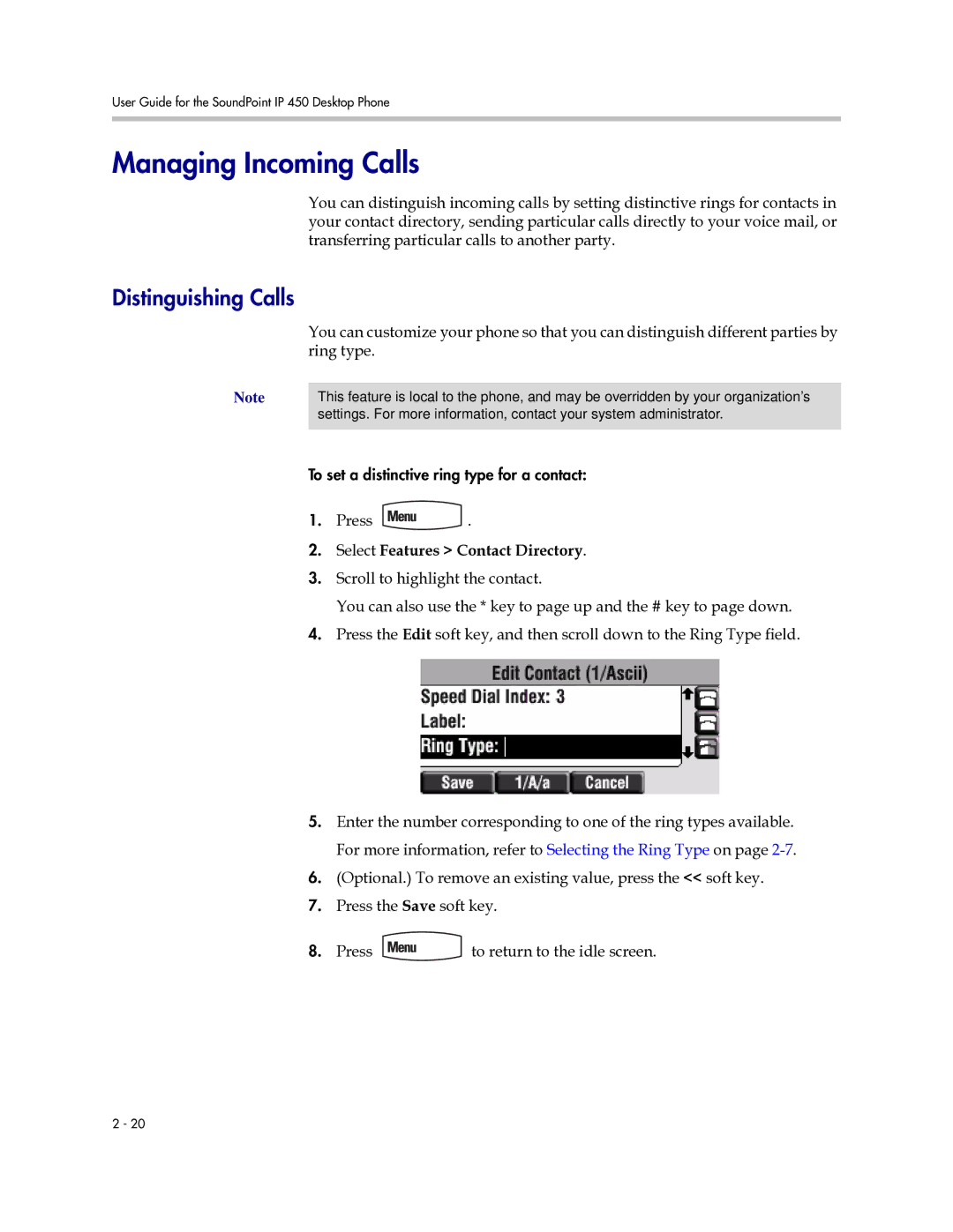 PYLE Audio 450 manual Managing Incoming Calls, Distinguishing Calls 