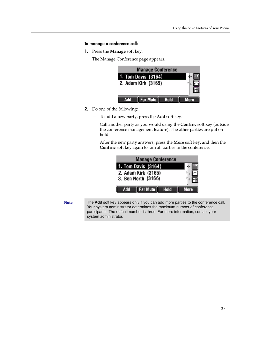 PYLE Audio 450 manual To manage a conference call 