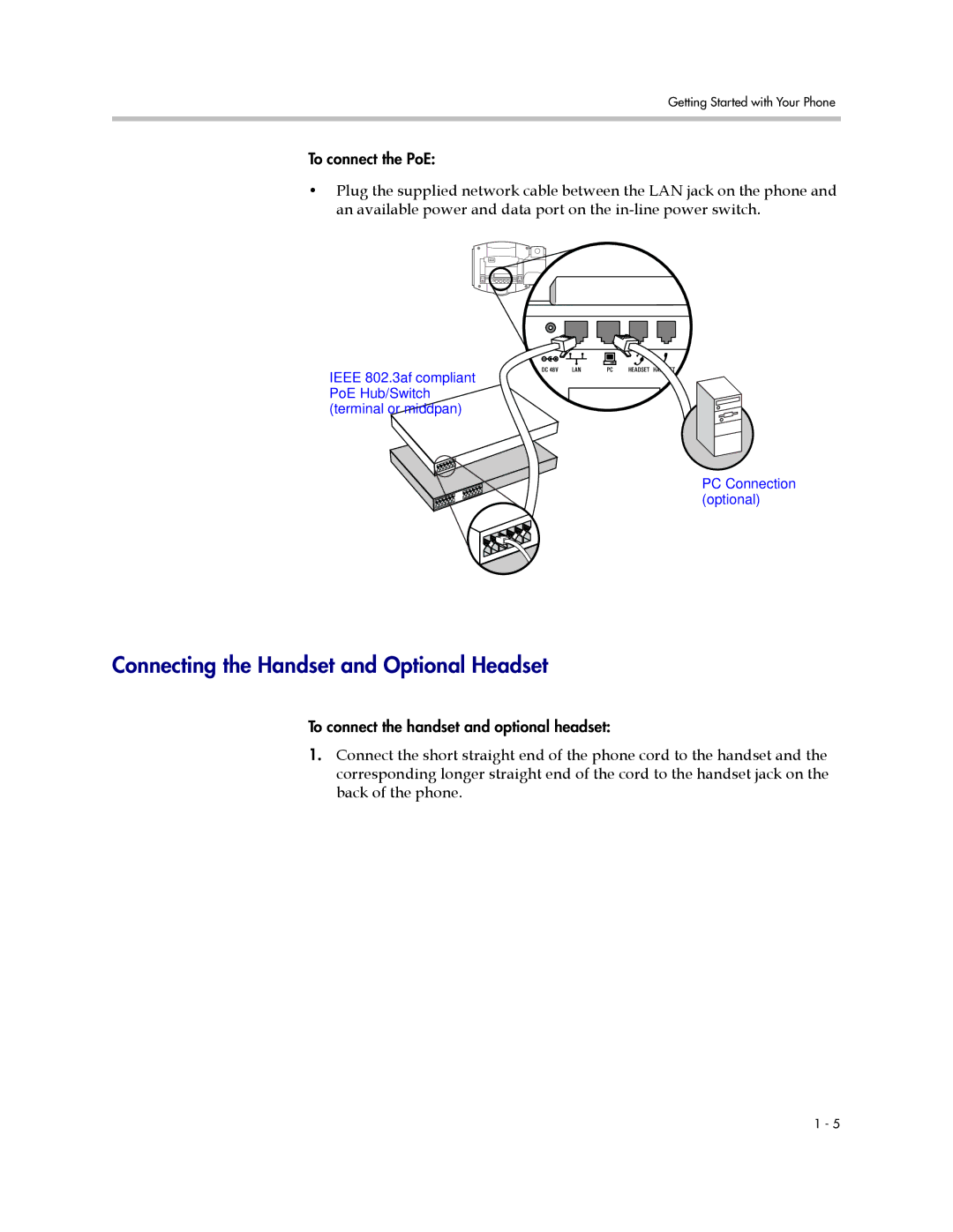 PYLE Audio 670 manual Connecting the Handset and Optional Headset 