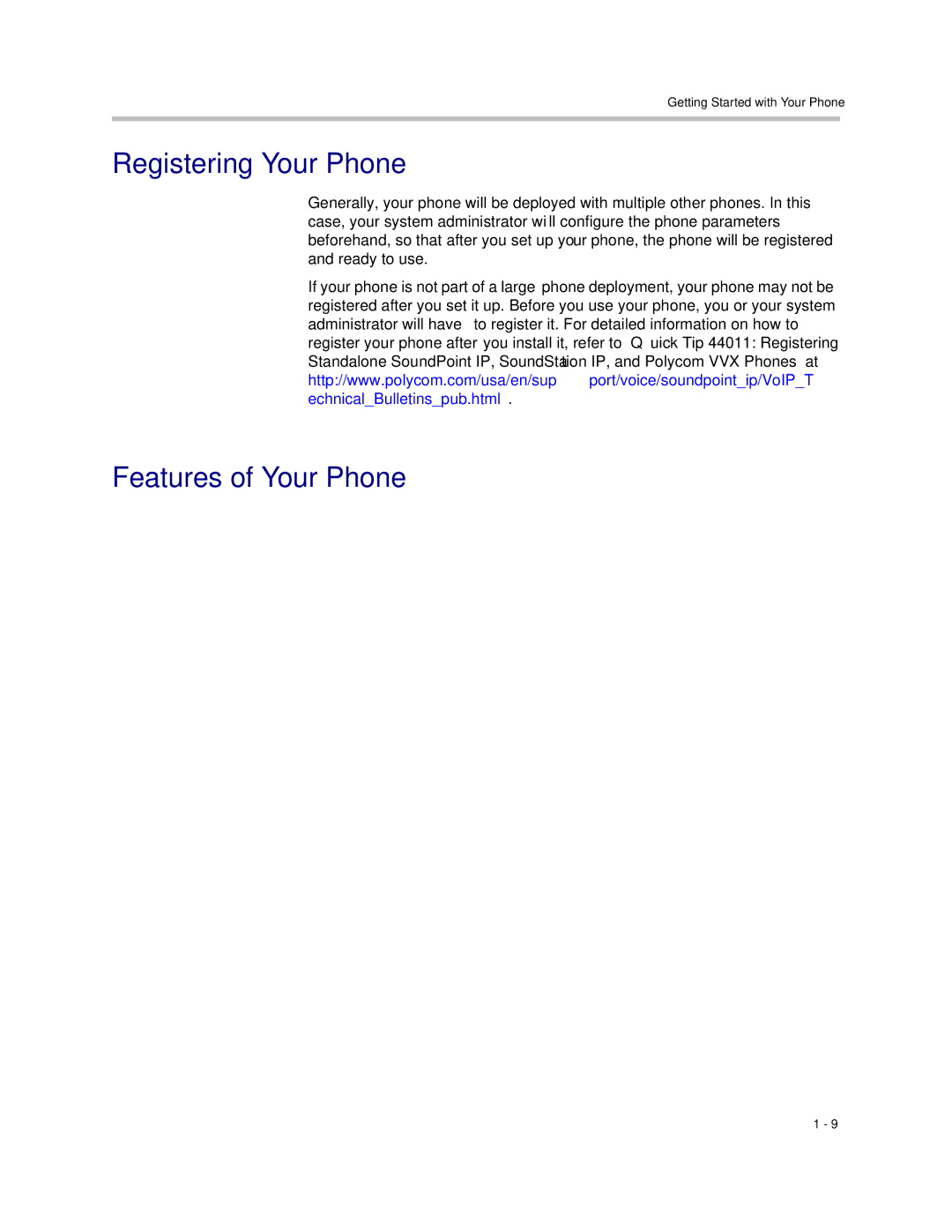 PYLE Audio 670 manual Registering Your Phone, Features of Your Phone 