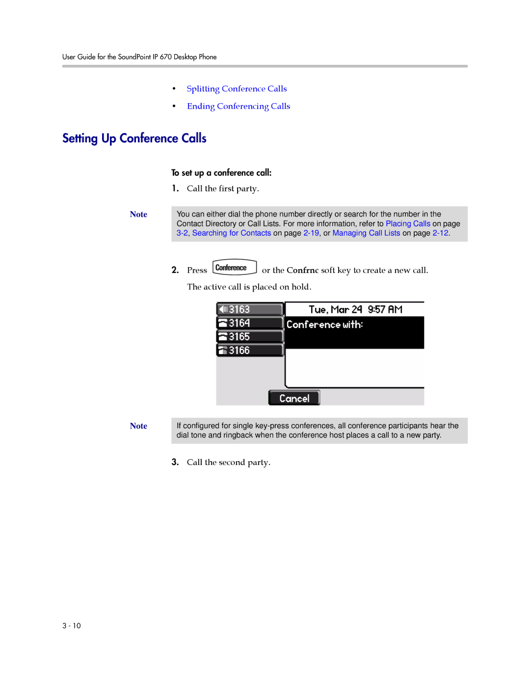 PYLE Audio 670 manual Setting Up Conference Calls, Call the first party 