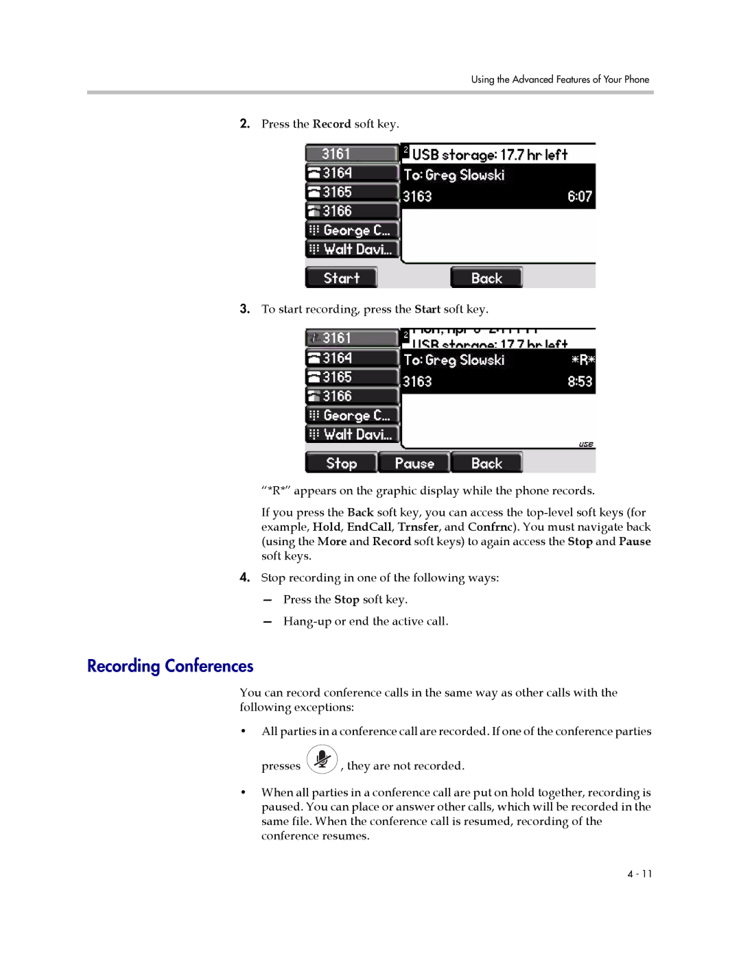 PYLE Audio 670 manual Recording Conferences 