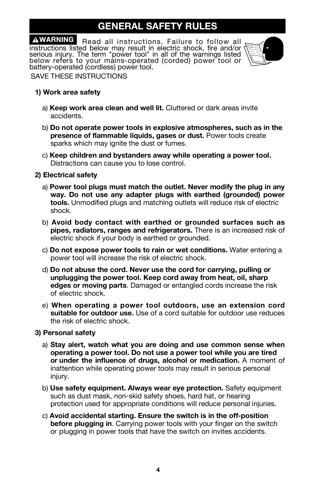 PYLE Audio 747 instruction manual General Safety Rules 