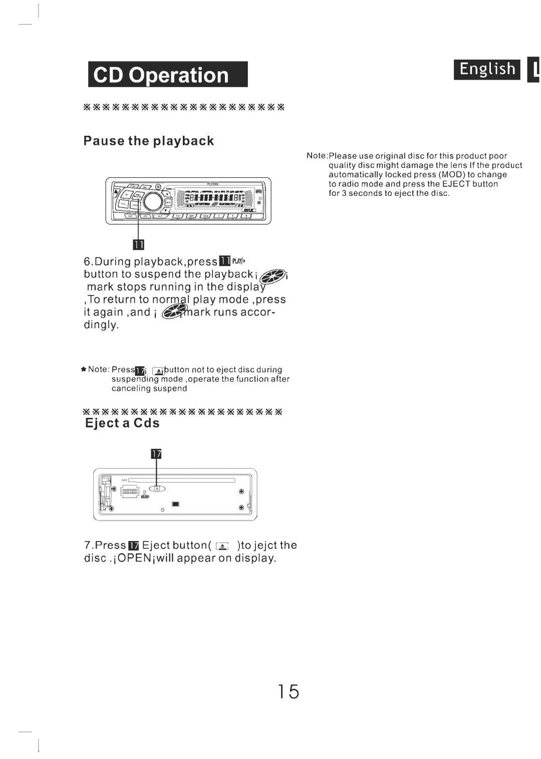 PYLE Audio AM/FM Receiver/CD Player manual 