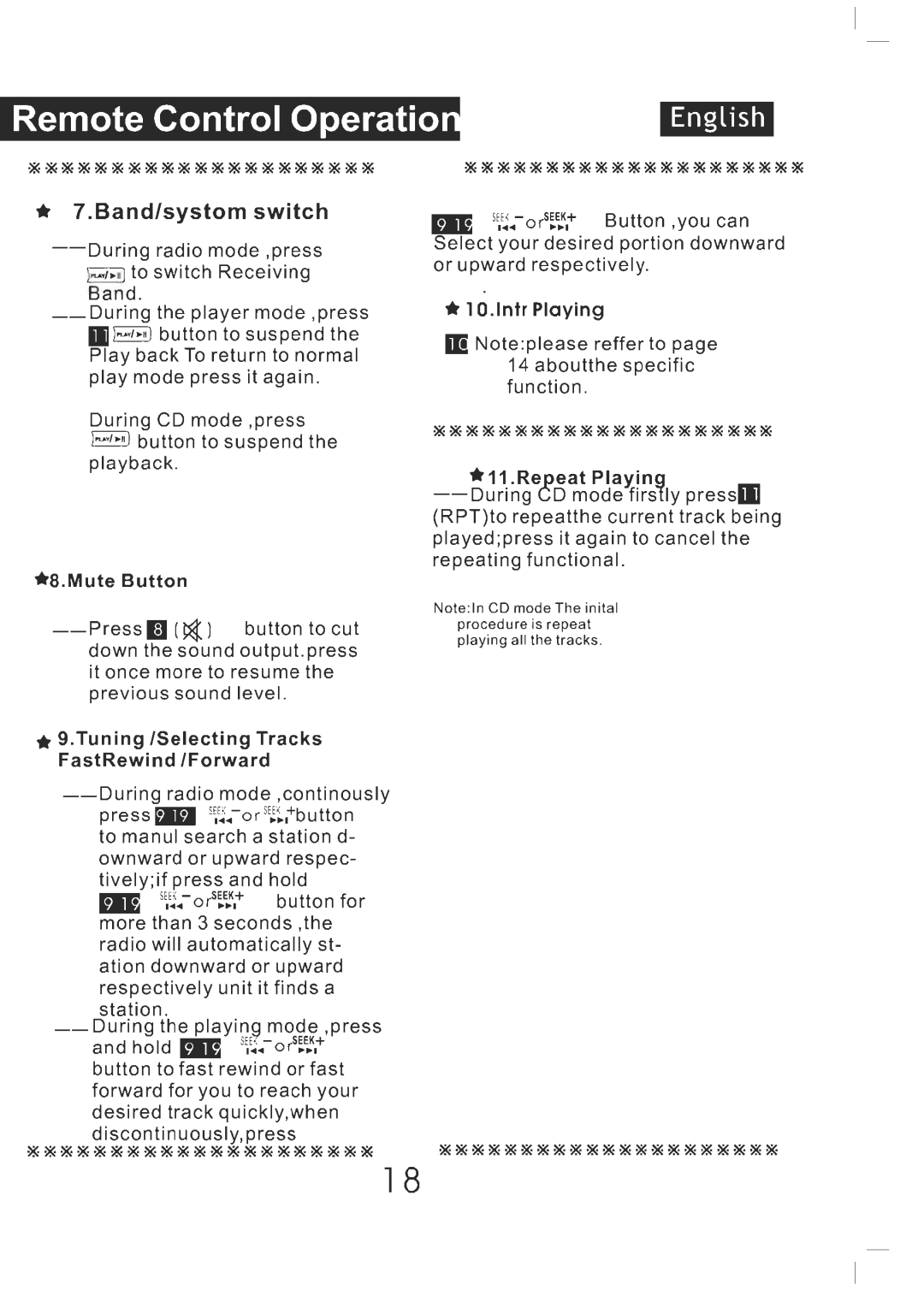 PYLE Audio AM/FM Receiver/CD Player manual 