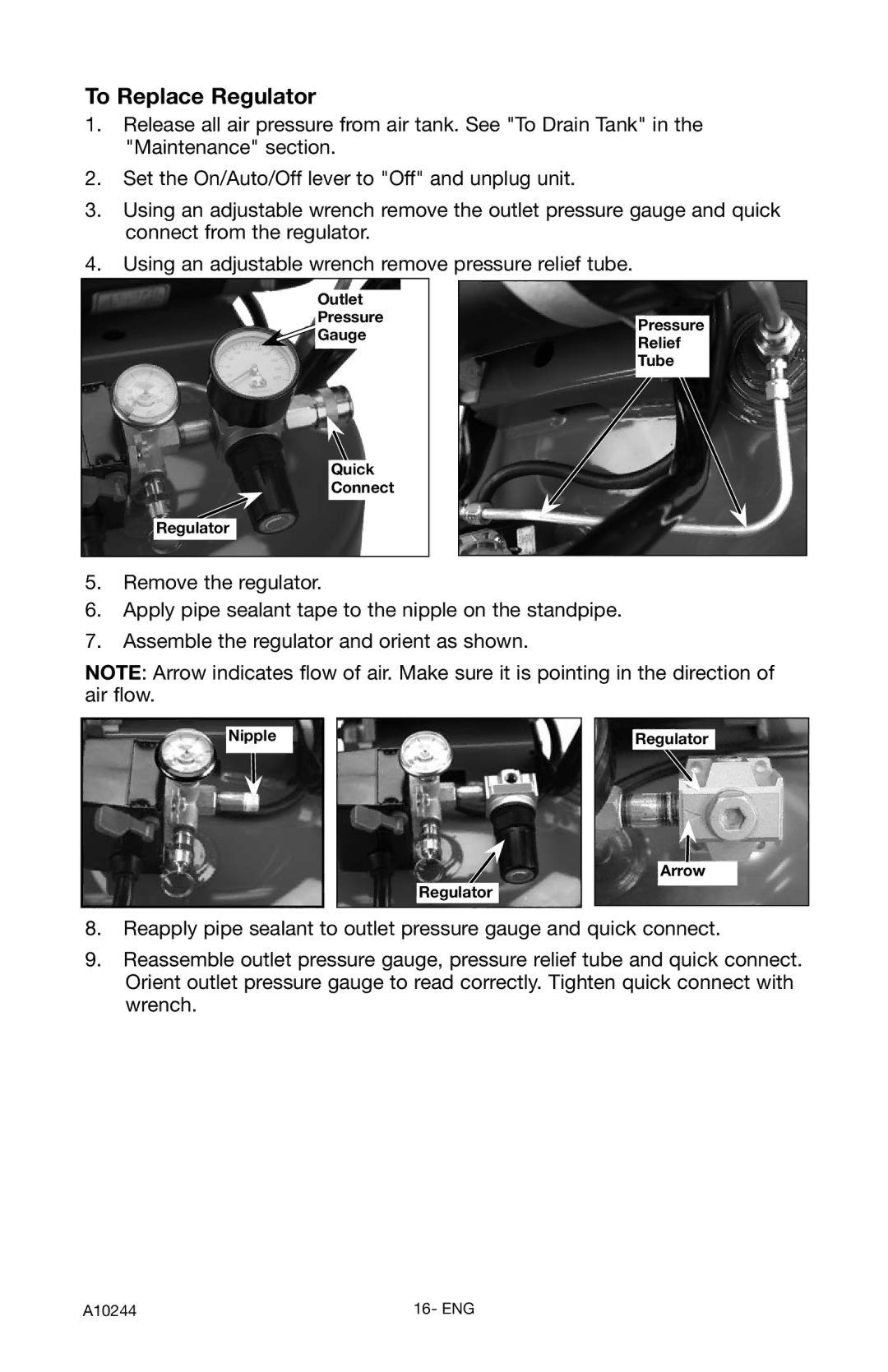 PYLE Audio C6110 instruction manual To Replace Regulator 