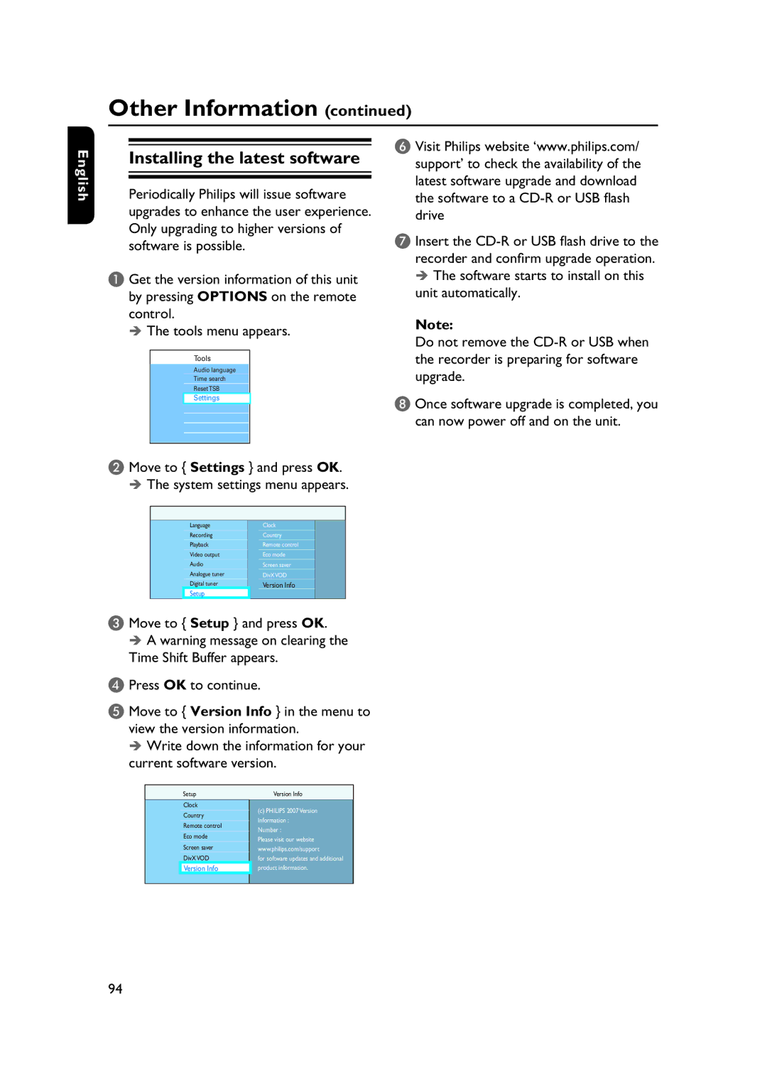 PYLE Audio DVDR5520H user manual Installing the latest software 