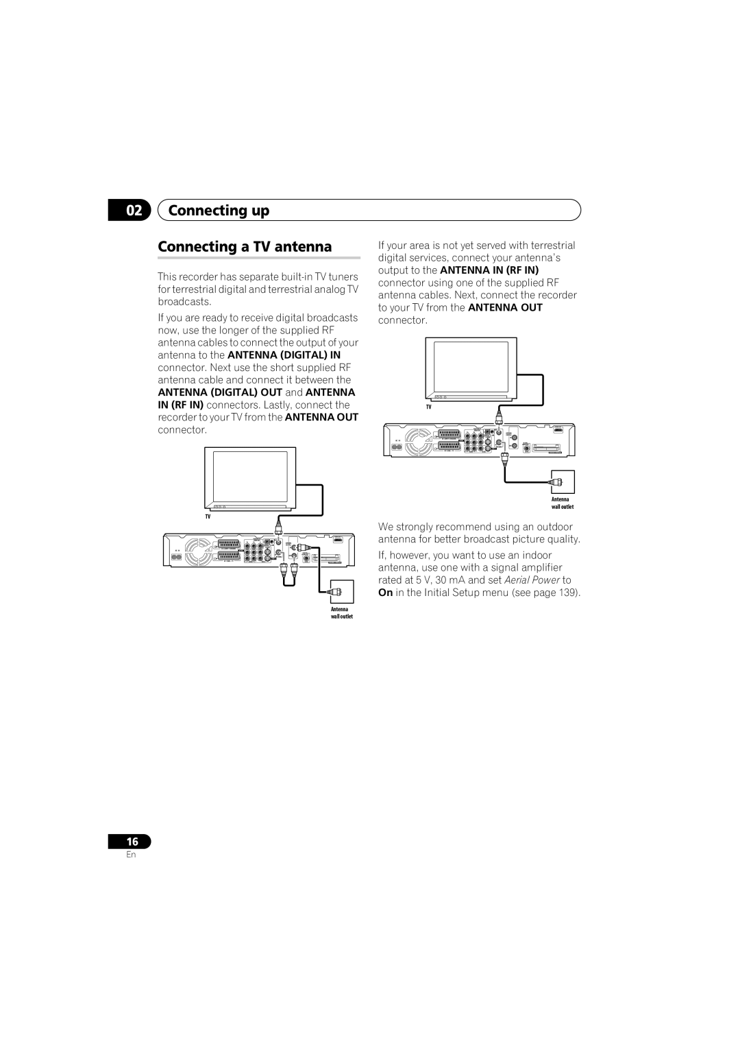 PYLE Audio DVR-940HX-S manual Connecting up Connecting a TV antenna, Output 