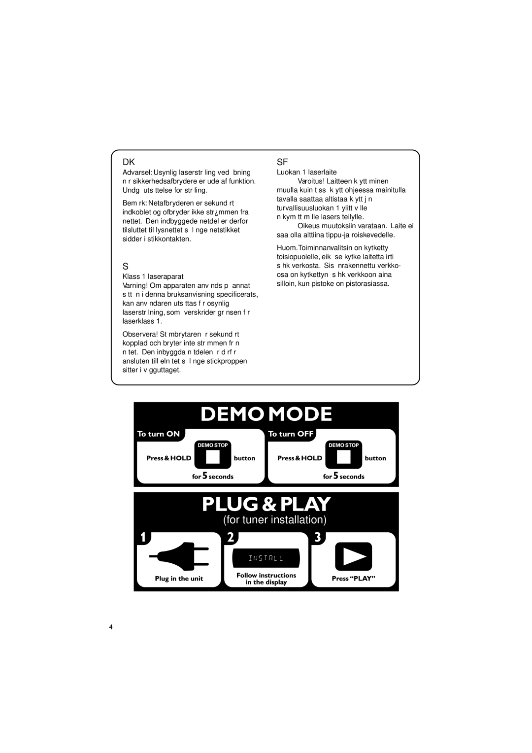 PYLE Audio FWM352 user manual For tuner installation 