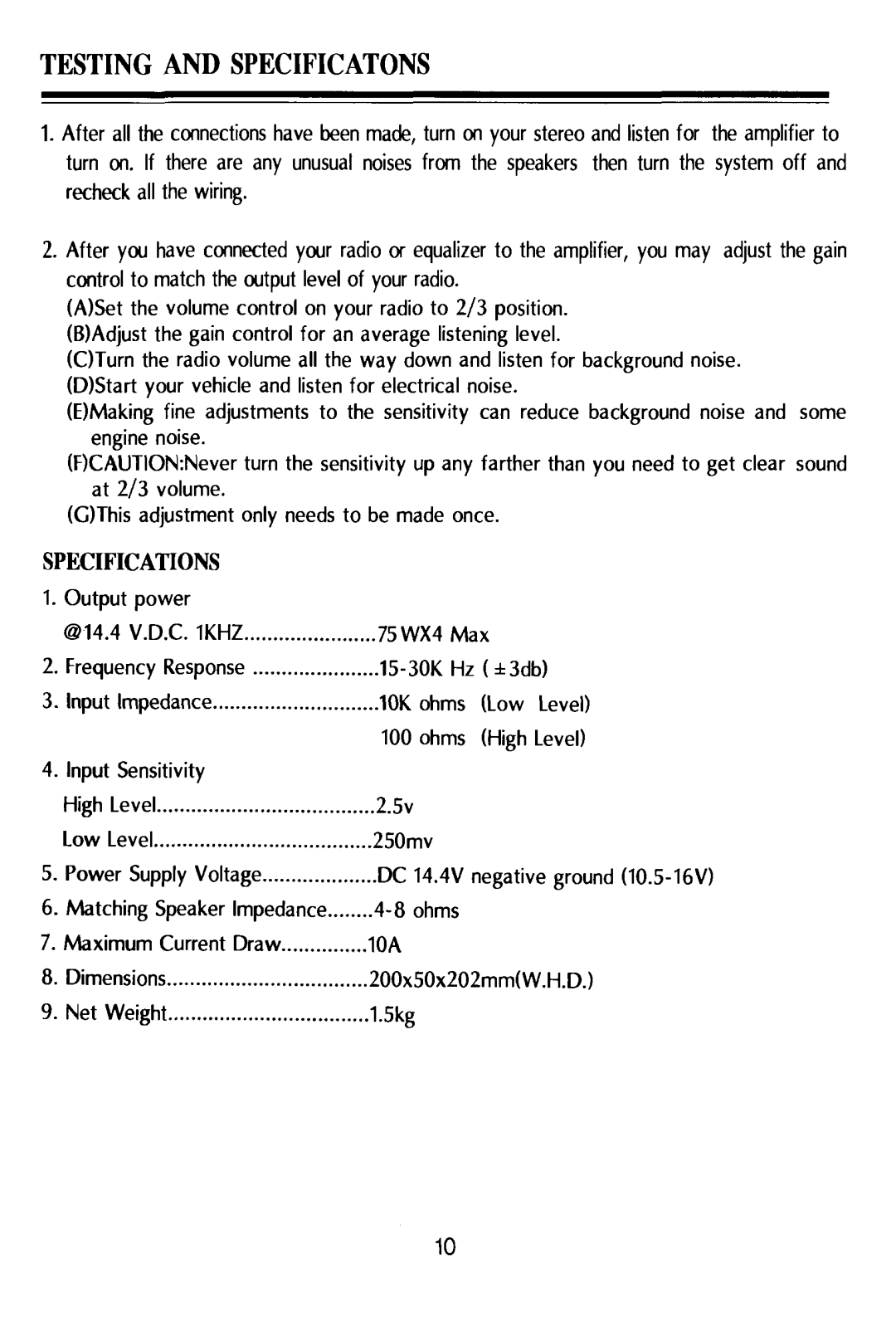 PYLE Audio LA 160 manual 