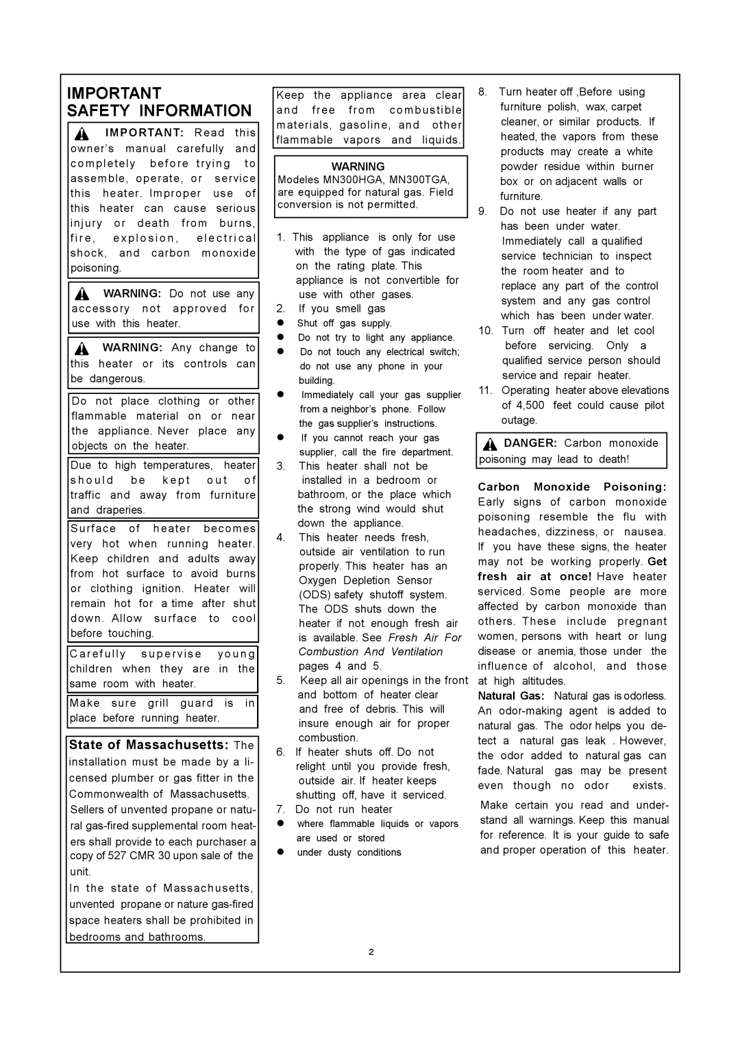 PYLE Audio MN300HGA installation manual Safety Information 