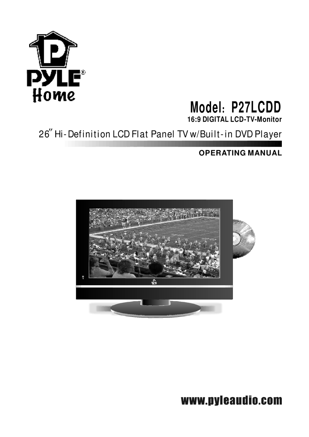 PYLE Audio manual Model：P27LCDD, Operating Manual 