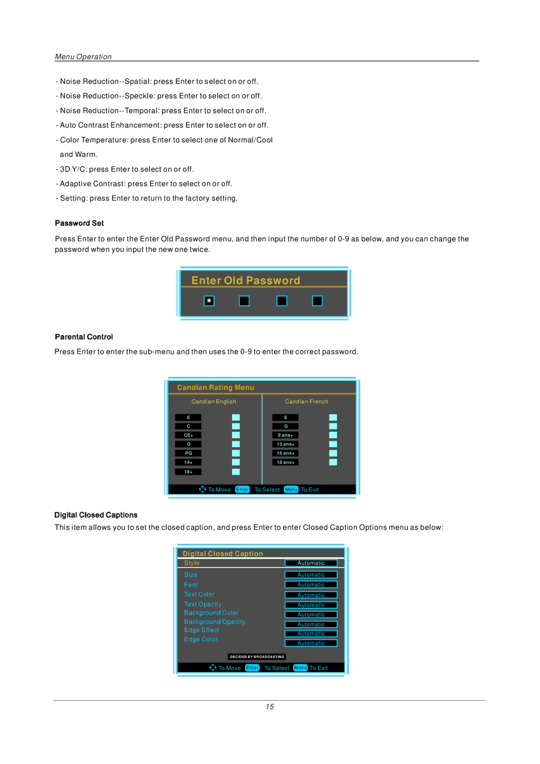 PYLE Audio P27LCDD manual Enter Old Password 