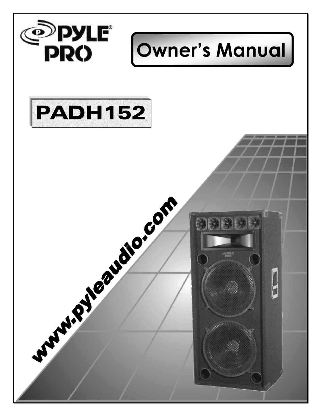 PYLE Audio PADH 152 manual 