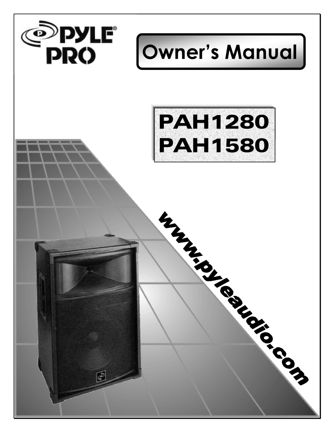 PYLE Audio PAH1280, PAH1580 manual 