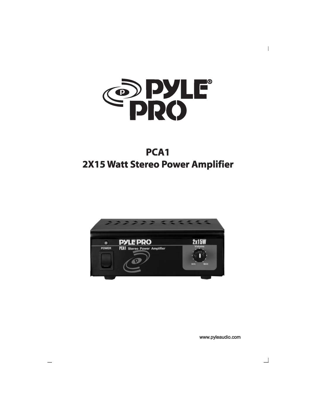 PYLE Audio PCA1 manual 