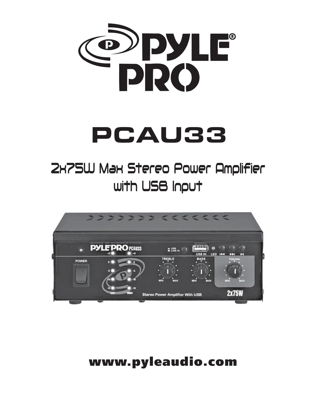 PYLE Audio PCAU33 manual 