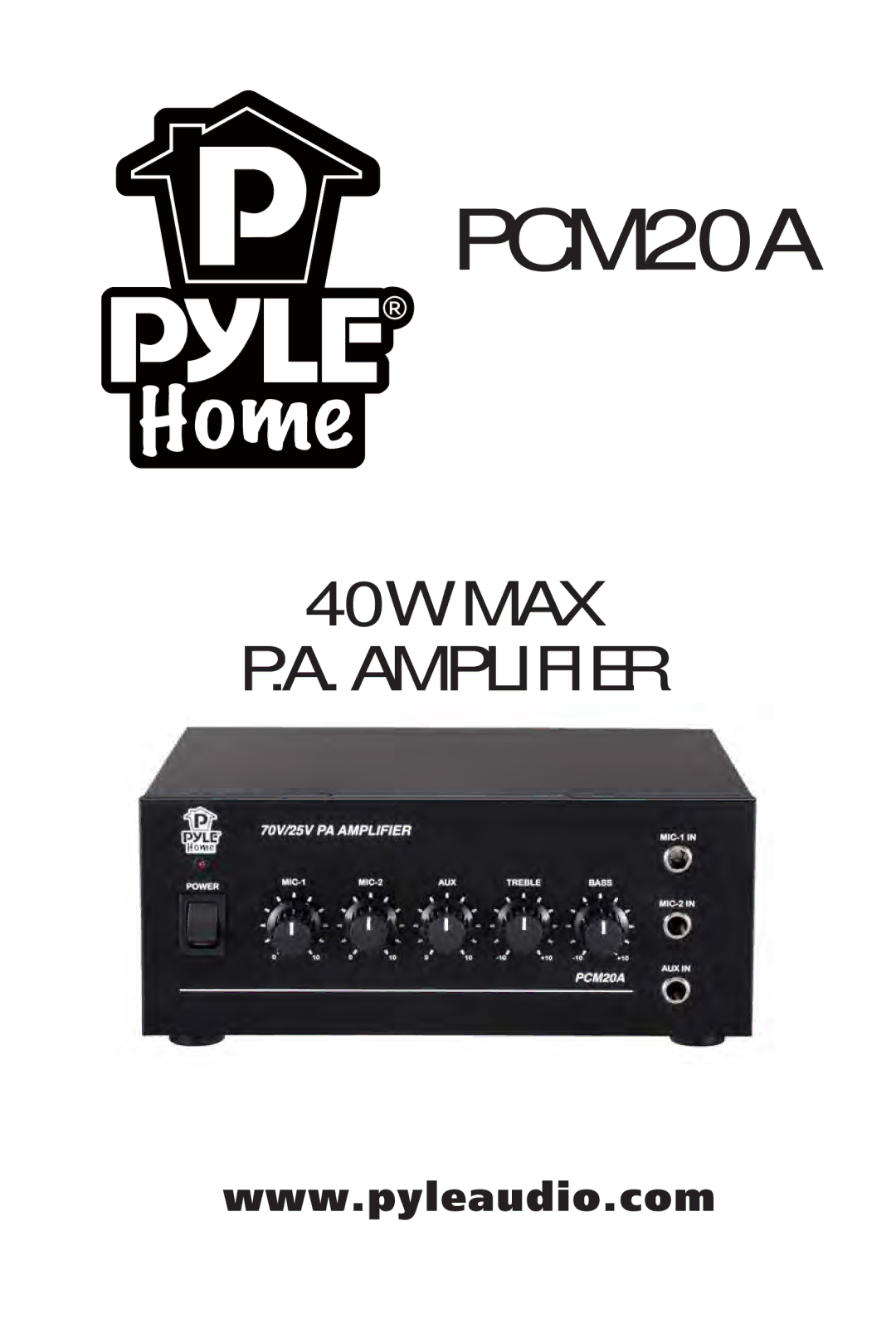 PYLE Audio PCM20A manual 