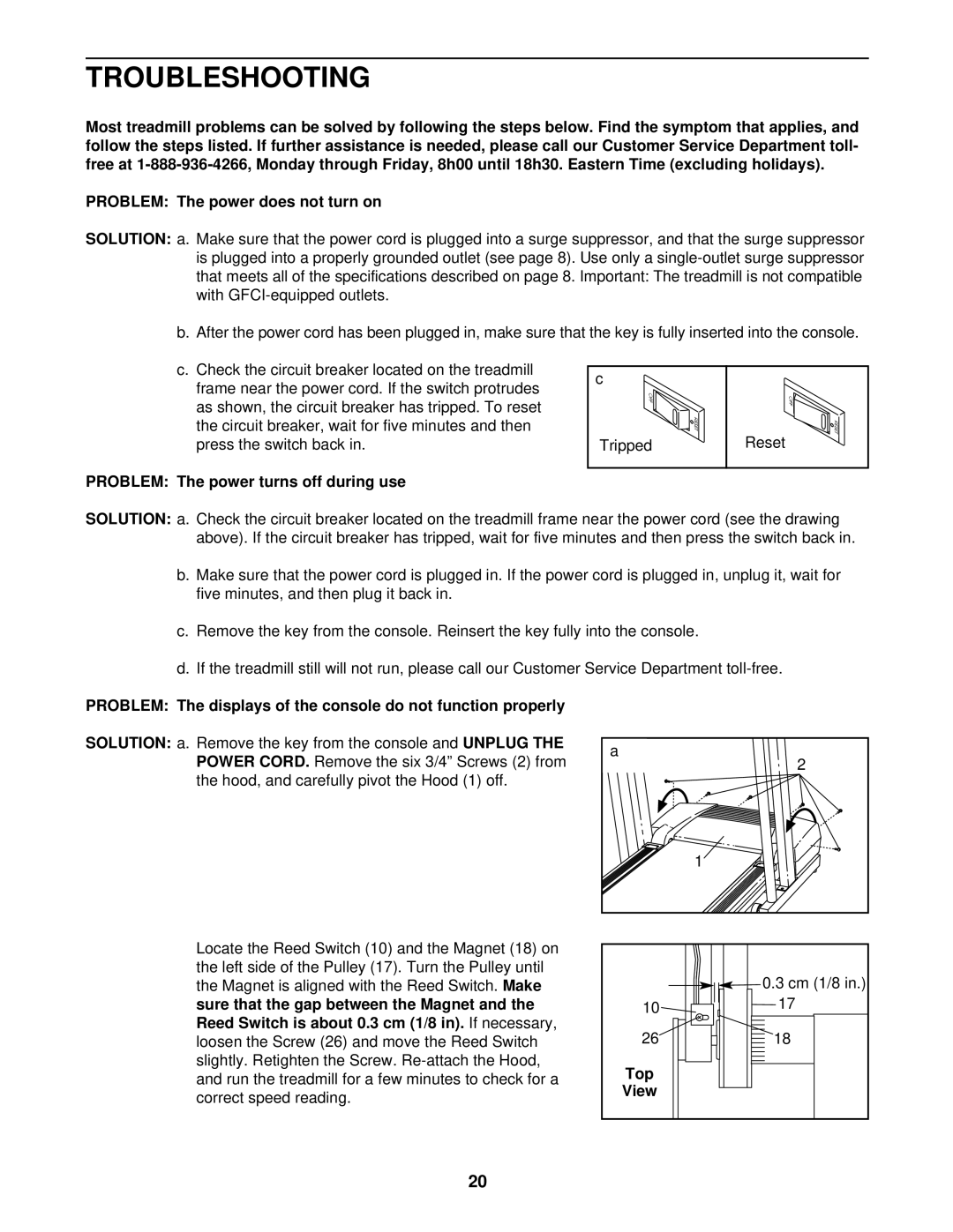 PYLE Audio PCTL49820 user manual Troubleshooting, Solution, Power Cord 